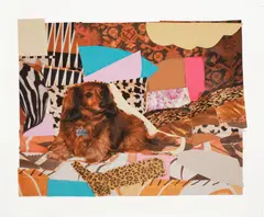 Mickalene Thomas, Portrait de Priscilla Petit Chien, 2012, Archival inkjet print in colors, on Hahnemühle paper, with full margins