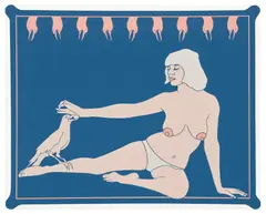 Bird Lady, from 11 Pop Artists, Volume II by John Wesley, 1965, Screenprint in colors, on wove paper, the full sheet, sold Jun 2025