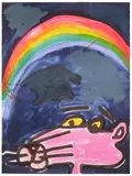 Katherine Bernhardt, Chroma, 2021, Lithograph in colors, on Somerset Velvet paper, the full sheet