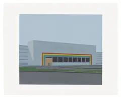 Jake Longstreth, Peachtree Drive, 2019, Screenprint in colors, on Rives BFK paper, with full margins