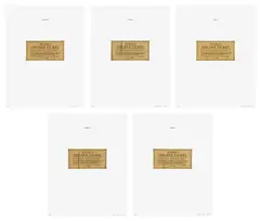 Alex Israel, Willy Wonka and the Chocolate Factory, 2019, The complete set of five screenprints, on gold foil, mounted to debossed paper, with full margins, accompanied by the original brown cloth-covered portfolio