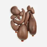 Susumu Kamijo, Dance For Me In The Dusk, 2021, Polished walnut wood sculpture with glass and crystal resin details