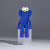 Kaws, SEEING (BLUE), 2018, Ceramic and alloy multiple with LED light and white pedestal, contained in the original foam-lined wooden box