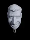 Maurizio Cattelan, Yes!, 2019, Porcelain and LED lightbulb multiple, contained in the original cardboard box