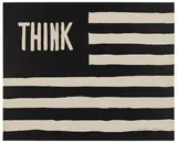 William Copley, Untitled (Think/Flag), from Artists and Writers Protest Against the War in Vietnam, 1967, Screenprint, on wove paper, the full sheet