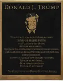Marilyn Minter, Trump Plaque, 2017, Painted Hydrocal plaque multiple