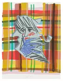 Ella Kruglyanskaya, Clueless, 2020, Screenprint in colors with hand-coloring in pastel, on wove paper, the full sheet