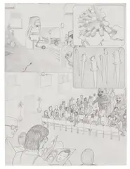 Jim Shaw, Dream Drawing (I was dawdling), 1995, Unique graphite drawing, on wove paper