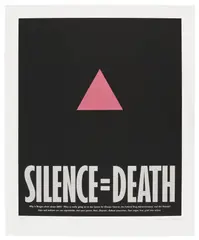 Silence=Death Collective, Silence=Death, 2021, Screenprint and letterpress in colors, on Museum Board, with full margins