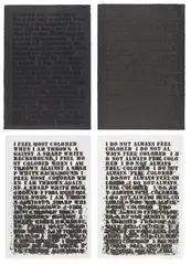 Glenn Ligon, Untitled (Four Etchings), 1992, The complete set of four etching and aquatints, on Rives BFK paper, with full margins