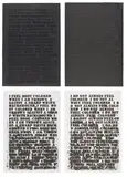 Glenn Ligon, Untitled (Four Etchings), 1992, The complete set of four etching and aquatints, on Rives BFK paper, with full margins