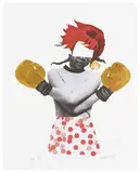 Deborah Roberts, Folding the Black into the red, 2017, Digital print in colors, on wove paper, with full margins