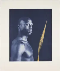 Untitled #4, from Ken Moody Portfolio by Robert Mapplethorpe, 1985, Photogravure with hand-coloring in watercolor, on Arches Cover paper, with full margins, sold Jun 2025
