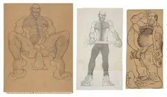 Palanca, [Untitled]; [Untitled]; and [Untitled], 2000; 2008; and 2009, Three unique drawings, two in pencil and one in black ink, on wove paper, one with an additional pencil drawing on the reverse