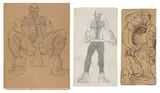 Palanca, [Untitled]; [Untitled]; and [Untitled], 2000; 2008; and 2009, Three unique drawings, two in pencil and one in black ink, on wove paper, one with an additional pencil drawing on the reverse