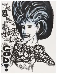 Stephen Tashjian, The Higher the Hair the Closer to God, c. 1993, Unique acrylic drawing, on wove paper