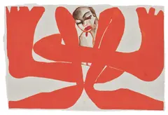 Francesco Clemente, Untitled (Self Portrait), 1993, Inkjet print in colors, on handmade paper, the full sheet