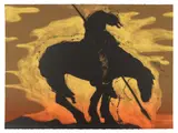 Fritz Scholder, Indian Cliché (State III) (T. 78-634b), 1978, Lithograph in colors, on Arches Cover paper, the full sheet
