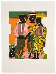 Conjunction (G. 85) by Romare Bearden, 1979, Lithograph in colors, on wove paper, with full margins, sold Jun 2025