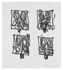 Untitled Anxious Print by Rashid Johnson, 2023, Etching, on Hahnemühle paper, with full margins, accompanied by the artist's monograph and original black card folder fo, sold Jun 2025