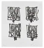 Rashid Johnson, Untitled Anxious Print, 2023, Etching, on Hahnemühle paper, with full margins, accompanied by the artist's monograph and original black card folder for the print, contained in the original cardboard box