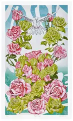 John Newsom, Fragrant Canopy, from Shangri-La Suite, 2021, Screenprint in colors, on Saunders Waterford paper, with full margins
