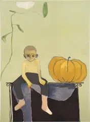 Sanya Kantarovsky, Pumpkin II, 2022, Ditone print in colors, on Hahnemühle paper, the full sheet