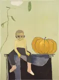 Sanya Kantarovsky, Pumpkin II, 2022, Ditone print in colors, on Hahnemühle paper, the full sheet