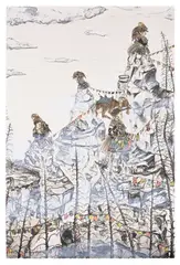 Amy Cutler, Widow's Peak (T. 11-303), 2011, Lithograph in colors, on grey Rives BFK paper, the full sheet