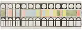 David Novros, Untitled (Home Savings Study), 1986, Monumental unique watercolor and graphite drawing, on four sheets of joined watercolor paper