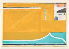 Ochre (L. 288) by Richard Diebenkorn, 1983, Woodcut in colors, on Mitsumata paper, with full margins, sold Oct 2025