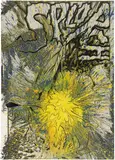 Christian Marclay, Actions: Splorch Splash (No. 7), 2012-13, Unique monoprint comprising screenprint in colors with extensive hand-painted acrylic, on board, the full sheet