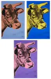 Andy Warhol, Cow; Cow; and Cow (F. & S. 11A, 12 & 12A), 1971 & 1976, Three screenprints in colors, on wallpaper, the full sheets