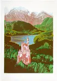 Andy Warhol, Neuschwanstein (F. & S. 372), 1987, Unique screenprint in colors, on Arches 88 paper, with full margins