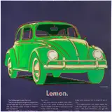 Andy Warhol, Volkswagen, from Ads (F. & S. 358), 1985, Screenprint in colors, on Lenox Museum Board, the full sheet