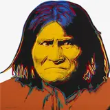 Andy Warhol, Geronimo, from Cowboys and Indians (see F. & S. 384), 1986, Unique screenprint in colors, on Lenox Museum Board, the full sheet