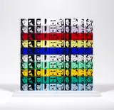 Andy Warhol, Portraits of the Artists, from Ten from Leo Castelli (F. & S. 17), 1967, One hundred screenprints in black, on acrylic boxes in 10 colors, encased in a custom acrylic box and stand