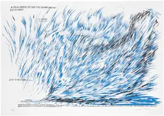 Raymond Pettibon, No Title (A sea of...), 2008, Monumental lithograph in colors, on Rives BFK paper, with full margins