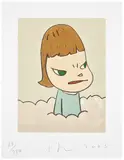 Yoshitomo Nara, In the Cloud (M. & S. E-2003-007), 2003, Lithograph in colors, on Arches paper, with full margins