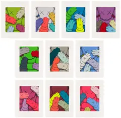 Kaws, Urge, 2020, The complete set of 10 screenprints in colors, on Saunders Waterford paper, with full margins, lacking the original portfolio and title page