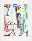 Roy Lichtenstein, Cubist Cello, 1997, Screenprint in colors, on Somerset paper, with full margins
