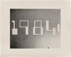 1984 (G. 57, E. 6) by Ed Ruscha, 1967, Lithograph in colors with hand-coloring, on Barcham Green paper, with full margins, sold Oct 2025