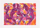 Vivid Virtues by Tunji Adeniyi-Jones, 2023, Unique monoprint in colors, on Somerset paper, with full margins, offered Oct 2025