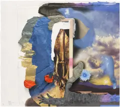 Annie Lapin, Inverted World (Hudson Valley Temporal Prism), 2024, Mixografía® archival pigment print in colors, on handmade paper, the full sheet