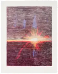 Christiane Baumgartner, Atoll, 2024, Woodcut in colors, on Shiohara Japanese paper, with full margins
