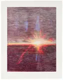 Christiane Baumgartner, Atoll, 2024, Woodcut in colors, on Shiohara Japanese paper, with full margins
