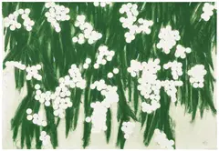Donald Sultan, Mimosas, October 2, 2006, Etching, aquatint and screenprint in colors with pochoir, on Arches paper, the full sheet