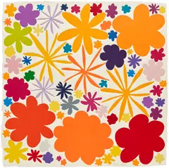 Polly Apfelbaum, Color Field Notes - Orange, 2009, Woodcut in colors, on Japanese handmade paper, the full sheet