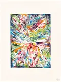 Chris Santa Maria, Field 6 (watercolor monotype), 2025, Unique monotype in watercolor, on wove paper, with full margins