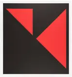 Carmen Herrera, Island, 2020, Lithograph in colors, on Rives BFK paper, with full margins